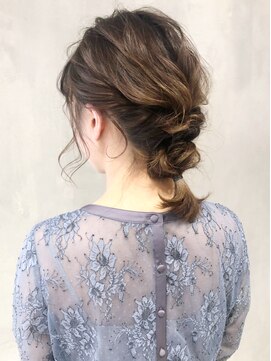 アルバム 銀座(ALBUM GINZA) ミディアム編みおろしアレンジ_ミニウルフテラコッタ_ba270341