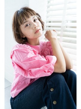 フレイムスヘアーアンドリラックス 西川口店 ゆるふわナチュラルショート・ボブ【Frames西川口】