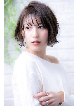 ヘアーアートシフォン 池袋西口店(Hair art chiffon) カーキベージュ濡れ髪ボブルフストカールショコラベージュ抜け感