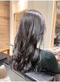 韓国ヘア/艶カラー/コテ巻き風/グレージュ/地毛風カラー/tomok