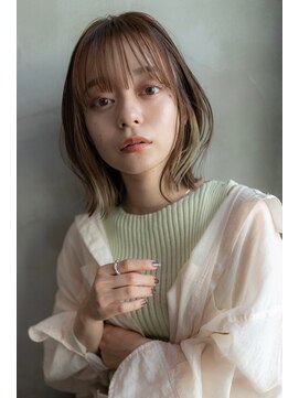 ブエナビスタ(BUENA VISTA) 【BUENAVISTA】大人かわいい前髪ボブ/インナーカラー/イルミナ