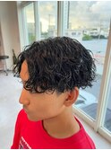 東大阪長瀬メンズ専門美容室ZONE波巻きパーマ