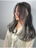 インナーカラー　シルバーカラー　ダブルカラー