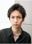 スパイキーショート　アップバング　ソフトツイスト