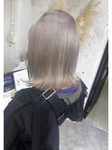 ダブルカラーミルクティーベージュレイヤーカット韓国ヘア