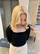 アヴァンスアンス 広島袋町店(AVANCE.ens) 似合わせカット×抜きっぱなしブロンドヘアー