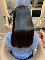 ハローバイシー 仙台(Hello by Sea)&nbsp;艶髪ココアブラウン×縮毛矯正[美髪/韓国風/顔周り]仙台