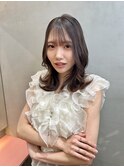 暗めカラー/レイヤーカット/マロンベージュくすみベージュ北千住