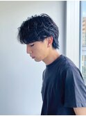 ツイストスパイラルパーマ波巻きスパイラル刈り上げマッシュ