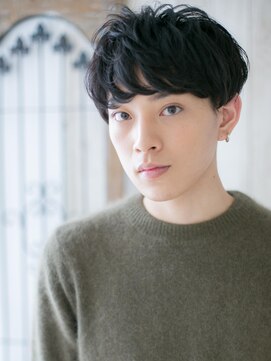 モッズヘアメン 札幌月寒店(mod's hair men) 20代30代ブラック前髪パーマ爽やかフェザーマッシュq札幌月寒