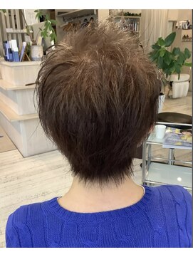 アシャ ヘアー ソリューション 神戸店(asha hair solution) イメチェン/ピンクベージュ/アンブレラカラー/前髪/摂津本山