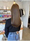 オリーブブラウン髪質改善艶カラー