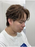 フェザーショートフェザーパーマ毛流れパーマセンターパート