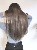 【PuraVida】サラツヤストレート×ハイライトアッシュグレージュ