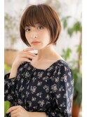 前下がりで輪郭カバー…ナチュラルかわいい丸みショート