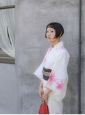 刈り上げボブ＋浴衣スタイル♪