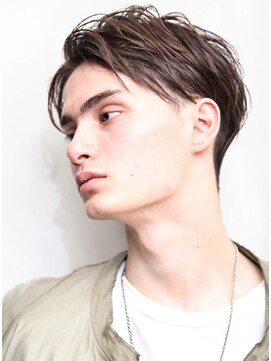 ブレスボー コウベ(Breath beauu) メンズ束感アップバングショート1