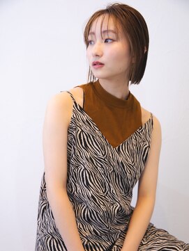 マウロア(MAULOA) 【MAULOA】ぱつんとボブ　ストレートボブ　シースルーバング