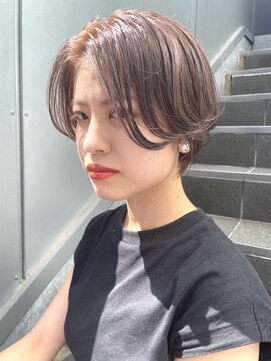 ヌード(NUDE) 「NUDE」#かきあげバング ハンサムショート 前下がりショート