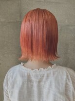 セル(CELL)&nbsp;ピンクオレンジ　外ハネボブ　10代20代