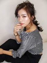 ブロカント ラックスビー 立川北口店(BROCANTE LUXBE) ヘアアレンジ ニュアンスカラー ヘアセット セットアップ 結婚式