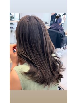 ノク(nok) ブリーチなしオリーブグレージュ_前髪マチルダボブ