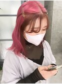 インナーグレージュ×ピンク