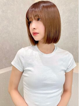 エジョン 三鷹店(Aejon) #バレイヤージュ#グレージュカラー#ボブウルフ#ココアベージュ