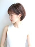 大人可愛い20代30代40代丸み愛されショートボブ☆