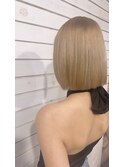ブリーチ/ケアブリーチ/ミルクティーベージュ/ボブ