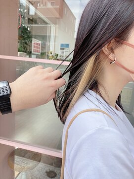 イルウィ(irwi) 【デザインカラー】ボルドーカラー×ベージュインナーカラー