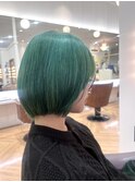 グリーン×マッシュボブ