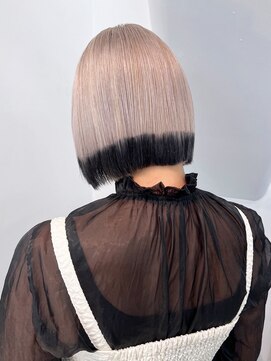 アルバム 渋谷パルコ(ALBUM) ハイトーンボブダブルカラーブリーチミルクティー_ba532501