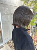 切りっぱなしボブ/30代40代20代/外ハネボブ/グレージュ