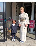 小学校入学式和装親子1