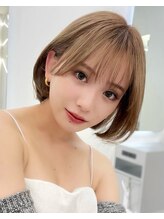 キャプチャー 海老名(capture) 韓国/切りっぱなしボブ・ミルクティーベージュ