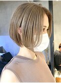 韓国ボブ顔まわりレイヤーくびれボブインナーカラー髪質改善
