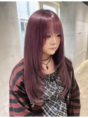 ラベンダーカラー×プルエクステ