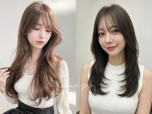 【顔周りレイヤー・前髪・垢抜けデザイン】顔周りから変わる、今っぽく上品な垢抜けヘア。