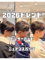 ダブルアール(RR MEN'S SALON)&nbsp;メンズ／センターパート/ニュアンスパーマ/由比ヶ浜