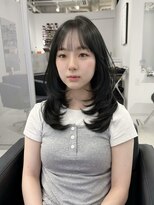 ハピネス 梅田茶屋町店(HAPPINESS)&nbsp;韓国ヘア/レイヤーカット/ブリーチなし/髪質改善/ベージュ