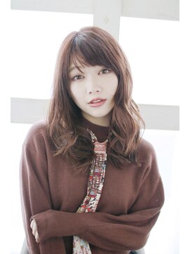 ゴッドハンド 横浜店 ボルドーカラーのツヤ系ミックスカール