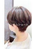 ピンクアッシュカラー大人カジュアルハンサムショート
