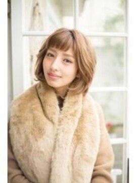 ステージ(STAGE) 大人可愛いココアベージュグレージュカラーボブウルフ黒髪幡ヶ谷