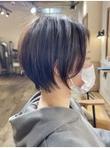 くびれショートゆとりハンサムボブ丸みマッシュショート