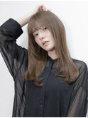 顔まわりレイヤー×明るめベージュカラー×髪質改善