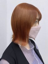 ラグナ(LAGUNA)&nbsp;【外はねボブ×ワンブリーチで作るオレンジ】