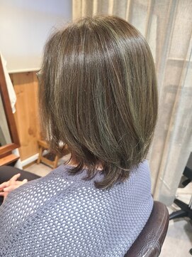 アニュー ヘア アンド ケア(a New hair&care) 20代30代40代大人かっこいいハイライトブリーチ無造作ミディ