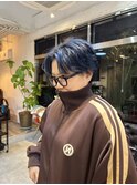 ブルーブラック×ハンサムショート