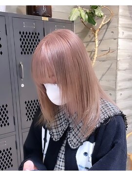 ヲタク(wotaku.) ピンクベージュくすみピンクハイトーンダブルカラーケアブリーチ